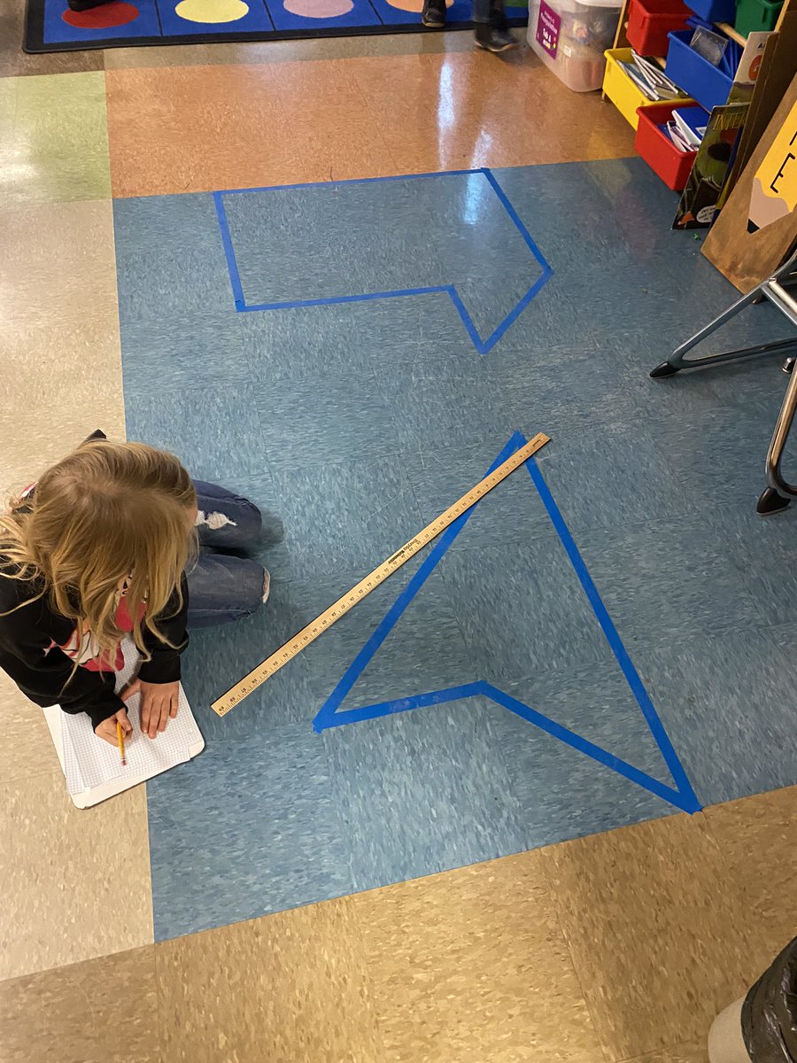 Mrs. Vanverth’s 3rd graders working on perimeter.