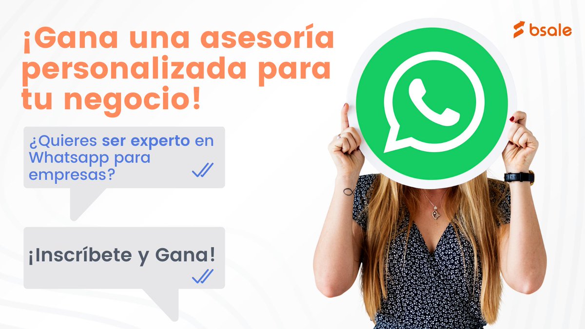 Gana una asesoría personalizada para seguir haciendo crecer tu negocio 💪🏼

¡Inscríbete en el link forms.gle/daF7MebW8B3vU2… y participa! 🙌🏼

#BsaleChile #concurso #whatsapp #business #empresa #asesoría