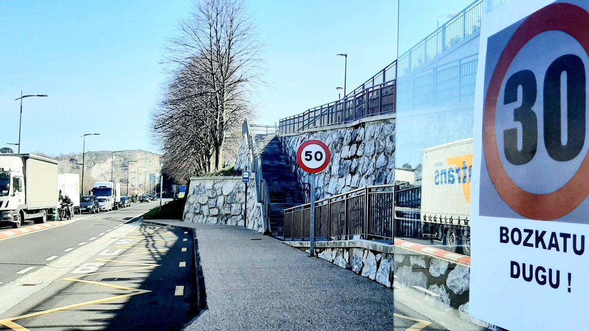 🔴Beste behin, #Artia eta #Behobia|ko bizilagunak  kaltetuak dira @a_oiarbide eta <a href="/jasantano/">Jose Antonio Santano</a>|ren  konplizitateagatik. Atzo #70km|ko seinaleak kendu eta #50km|koak jarri zituzten ahobeteko #UdalAkordioa eta #30km|ko botoa eman genuen 10 #Erakunde|ren aurka.

#Irun EZ DA #30Hiria‼️