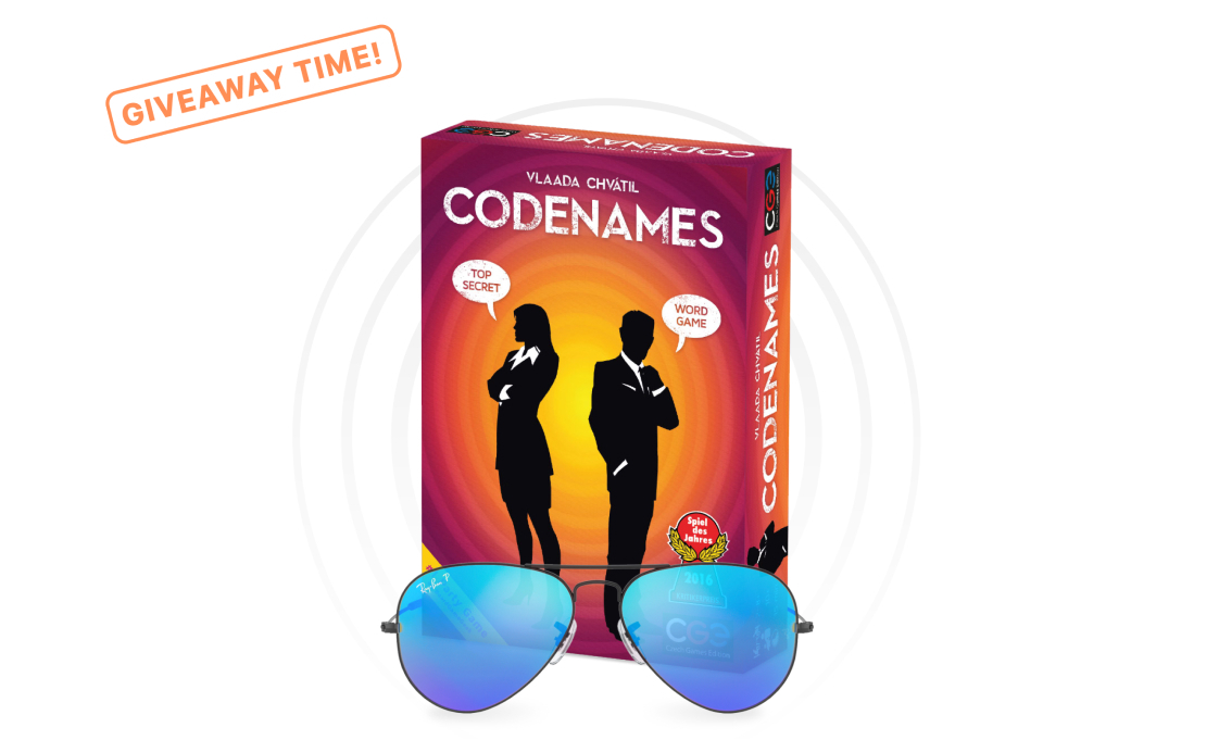 around_hq's tweet photo. We're doing a giveaway to celebrate Codenames + Around!
✅ Take a photo of your team playing Codenames in Around
✅ Tag @around_hq @czechgames on Twitter or LinkedIn
🎁: 10 winners will get the Codenames board game. 2 winners will also get a pair of Ray-Ban aviator sunglasses! https://t.co/ZfOwzkQ5Ku