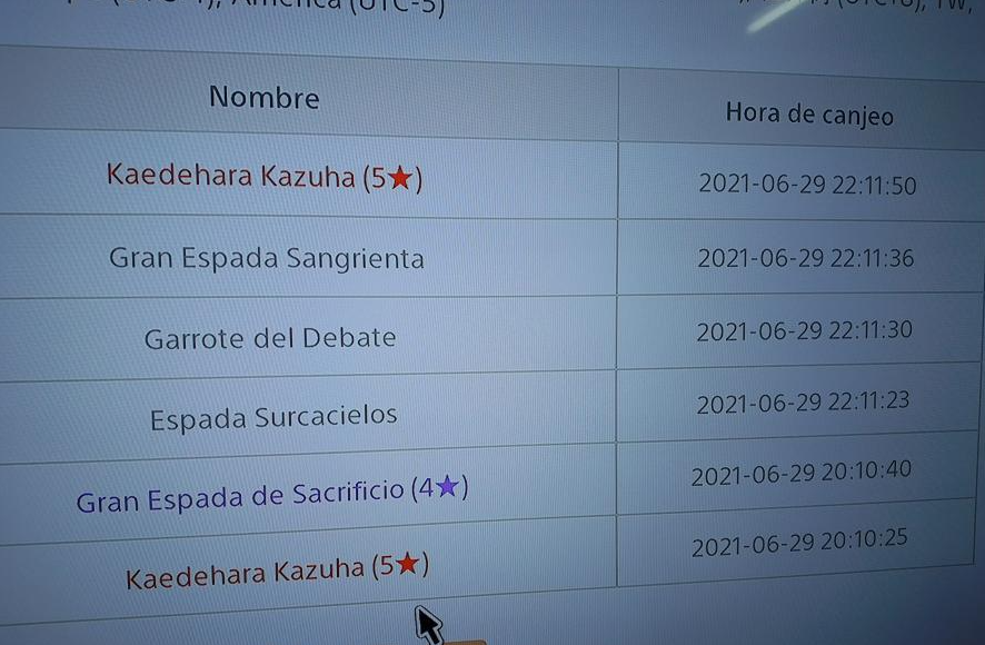 Light_92g's tweet photo. @Lez_YT Zhongli y Ganyu en 7 tiradas. 2 Kazuhas en 6 tiradas. 2 Shogun Raiden en 11 tiradas, En otro momento me salio Diluc Y Klee en menos de 10 tiradas https://t.co/VhDCsF9b2n