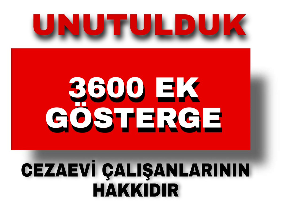 cezaevi_Sen's tweet photo. #Cezaevine3600EKGÖSTERGE
EK Göstergeyi en çok hak eden memur kesimi Ceza İnfaz Kurumu Personelleridir. @tcbestepe @RTErdogan @chptbmm @TBMMGenelKurulu @MhpTbmmGrubu @TBMMresmi @TVAdalet @iyiparti @herkesicinCHP @MHP_Bilgi https://t.co/GH0qIIK7du