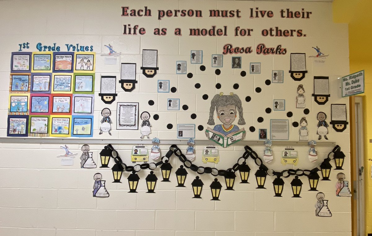 bridpath5's tweet photo. Celebrating historic figures in first grade. Our class has loved learning about Rosa Parks, Harriet Tubman, Bessie Coleman, George Washington Carver, Ruby Bridges, MLK, Harriet Beecher Stowe, Jackie Robinson, and more! @OliveChapelElem @BeverlyLSmith1 @Coach_Arce @ErinKelleyMay https://t.co/GastMh0vej