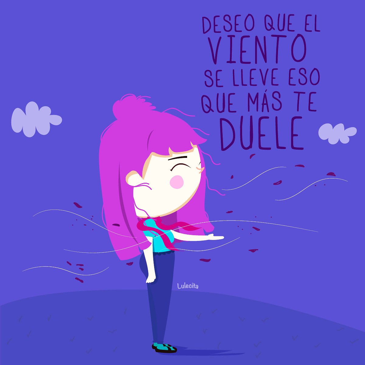 Lulecita's tweet photo. Soltar y seguir 🌬🍂🍃💜 
#FelizMiercoles https://t.co/EQUdLVwhjs