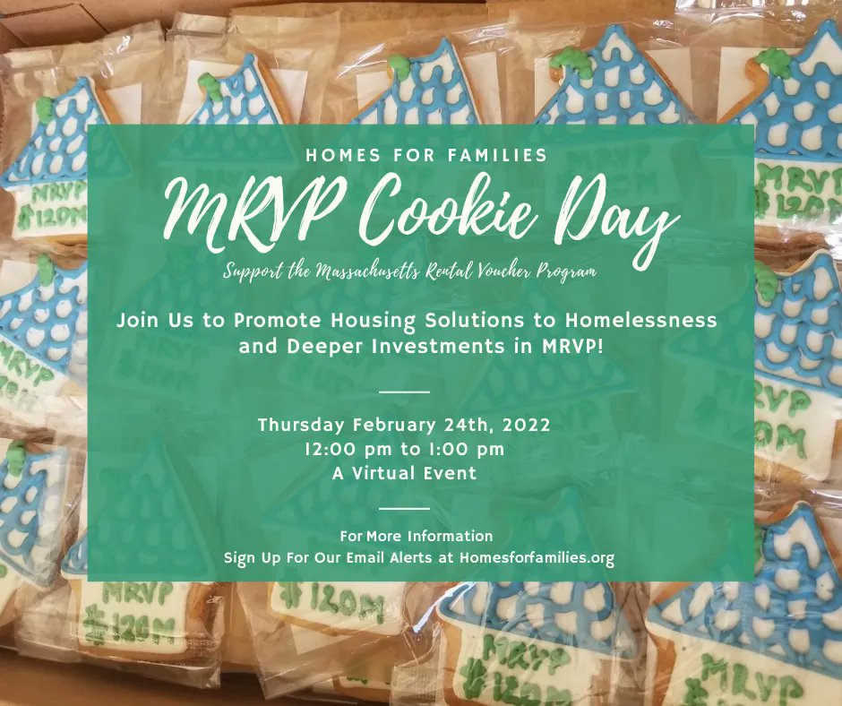 Cookie Day is the largest advocacy day of the year for MRVP. Join us in hearing from families with lived experience using MRVP and the legislators working to codify the program into law. Register for Cookie Day 2022 at buff.ly/3sVGgRx