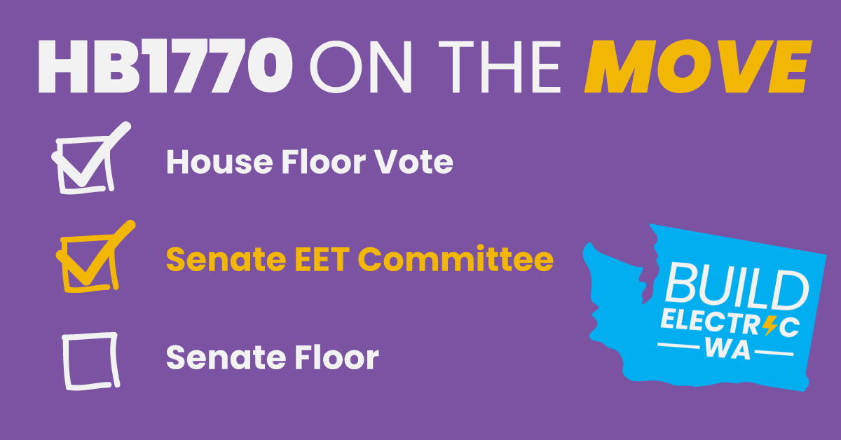 WA is one step closer to giving local jurisdictions the tools they need to make sure new homes are built clean and energy-efficient—vital to achieving our emission reduction goals. #WALeg Senate Energy committee approves #HB1770, next headed to the Senate floor