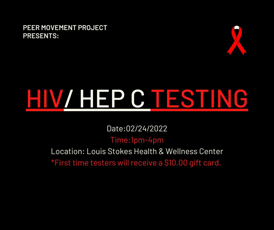 PeerMovementPro's tweet photo. Wilberforce University come on out tomorrow! Free HIV/ HEP C testing. First time testers will receive a $10.00 gift card. https://t.co/aS5872tLa9