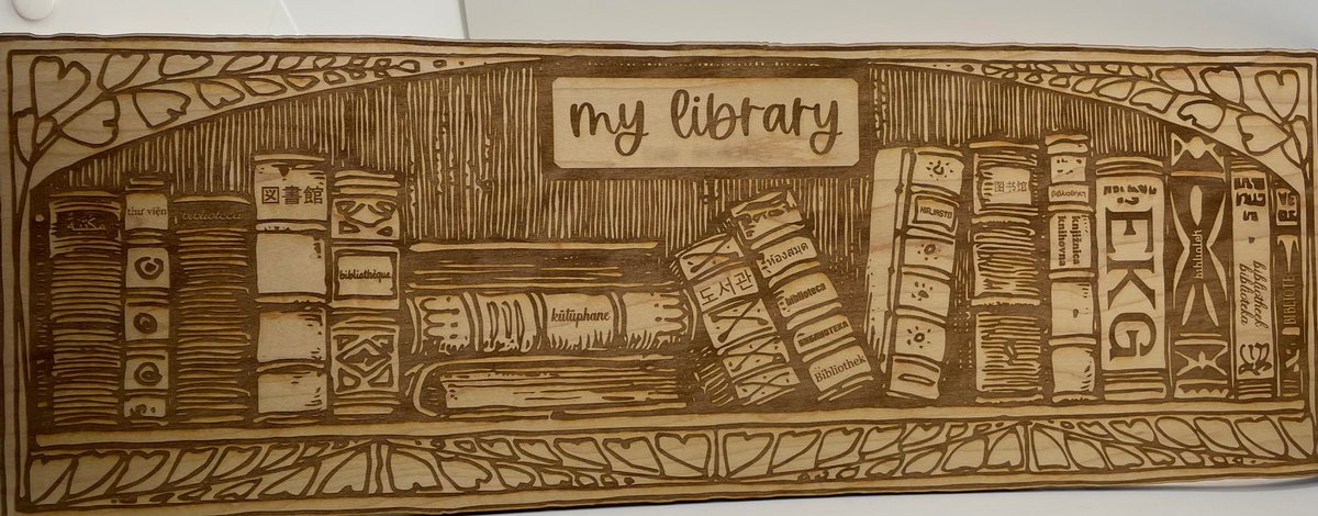 Another custom engraving that I made. This was a fun one I was happy to put together for an old friend. #engraving #maple #booklover #librarylove #wood #laserengraving #customengraving