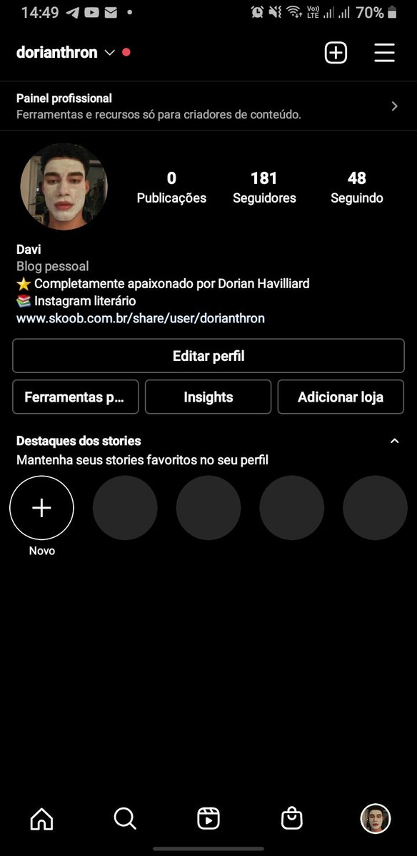 dorianthron's tweet photo. Transformei meu falecido Instagram de escrita em um literário. Me sigam lá 😄 https://t.co/H1oXLL0HJU