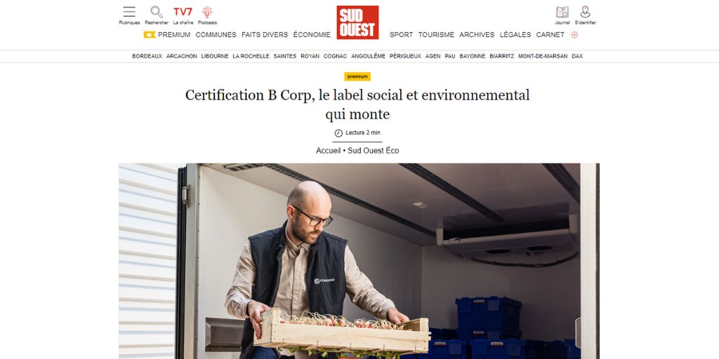 Que signifie vraiment ce B cerclé de noir ? 🧐 Ce B c'est celui de la certification B Corp. Il évalue l'impact environnemental, social et sociétal des entreprises. En Nouvelle Aquitaine, plusieurs entreprises ont rejoint le mouvement, découvrez-les 👉 bit.ly/35l8Vr8