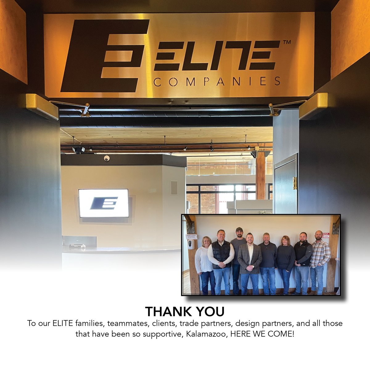ELITE_COMPLLC's tweet photo. We are excited to announce that we have opened a second location, our headquarters, at 211 E Water Street in downtown Kalamazoo. Thank you to @swmfirst  and the chamber for welcoming us! We are looking forward to being closer to the clients we serve.

#newoffice #elitecompanies https://t.co/Z71UAITWND
