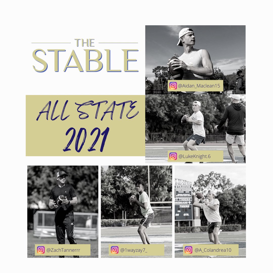 What a year it was for our QBs! These guys right here accounted for 5 playoff appearances, 1 quarterfinal appearance, 1 semi final appearance, 1 Championship appearance, and 1 State Champion. 

All 5 were honored to be selected to the FL All State team.