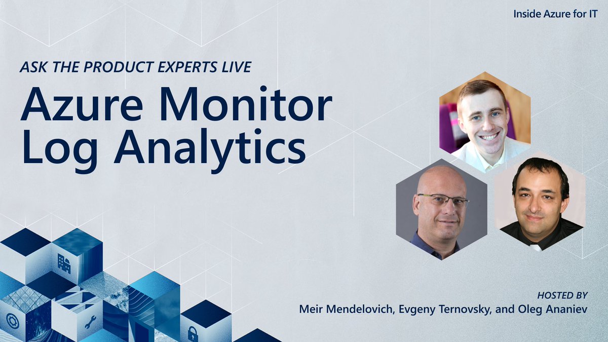 Live on February 24 at 12:00 PM PT—join the Azure Monitor Analytics team for a look at the latest announcements. 

📮 Got a question you'd like answered during the session? Share it here: msft.it/6013wRQNW #AzureMonitor