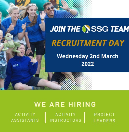 📣We are looking for Activity and Sports Leaders? ⚽🏊‍♀️🥍

✨No experience needed as full training will be provided✨

‼️Come along to our Recruitment Day on 2nd March at 4.15pm to find out more‼️ 

☎️01234 340782

📨recruitment@ssgservices.co.uk