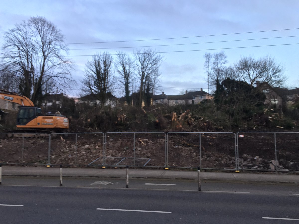 glenkingfisher's tweet photo. A big wooded area brutally ripped out on the Ballyhooly Road today. 30 trees gone. I wonder who gave Loftus permission to do something like this.🤔Is it up to citizens to search for murky online planning & figure out what’s going to go next? Who knew about this? #corkmissingtrees https://t.co/46iriUrza7