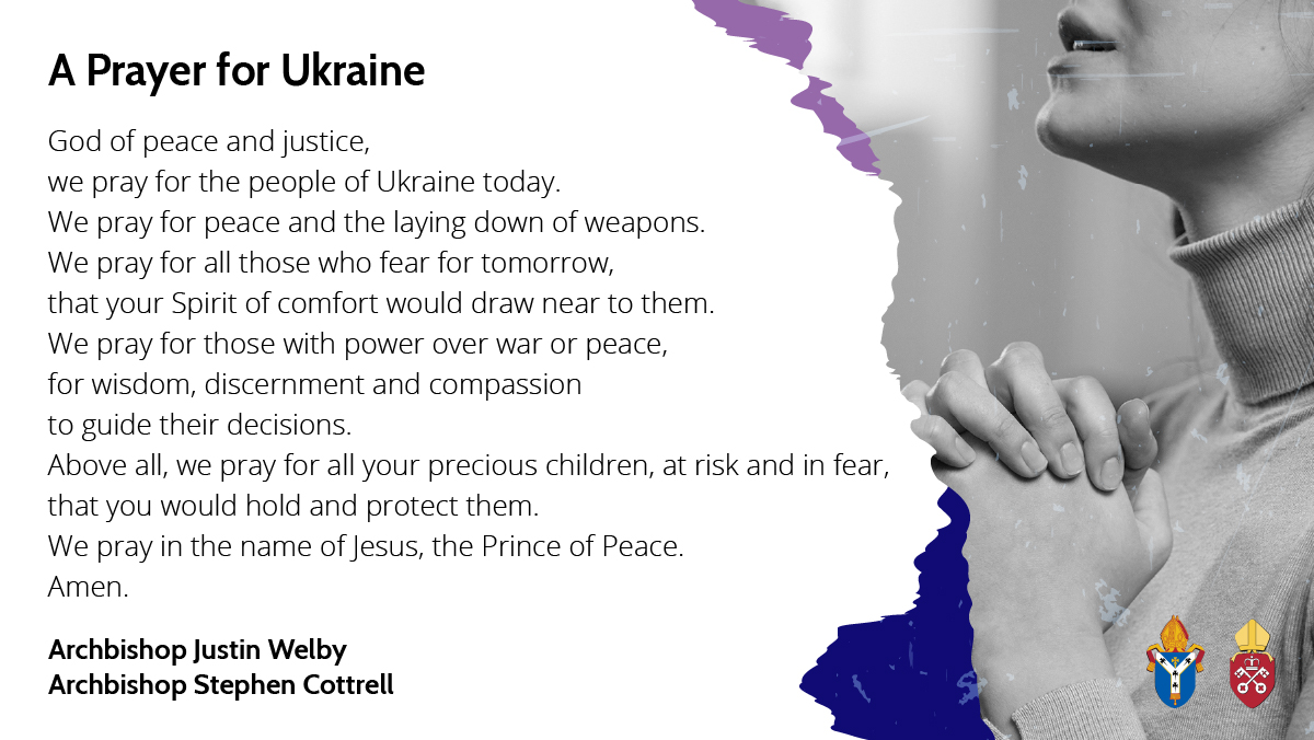 We continue to pray for peace in Ukraine
