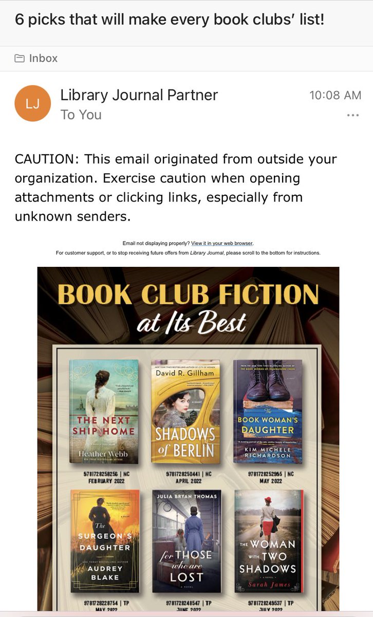 TMHSLibrary1's tweet photo. Getting emails like this is very hazardous to my bank account. #Ineedallthebooks https://t.co/ITeQCzqTt2