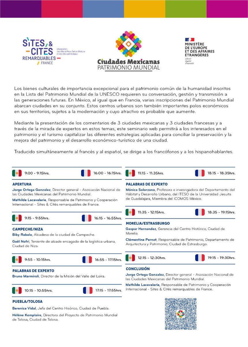 ortegasm's tweet photo. Los invito el 1 de marzo al webinar franco-mexicano organizado entre @SitesCites y @CPatrimonioMX por parte de México tendremos participación de @bibyrabelo @beresvc @Gaspherz y Mónica Solórzano https://t.co/lM1VPl43dp