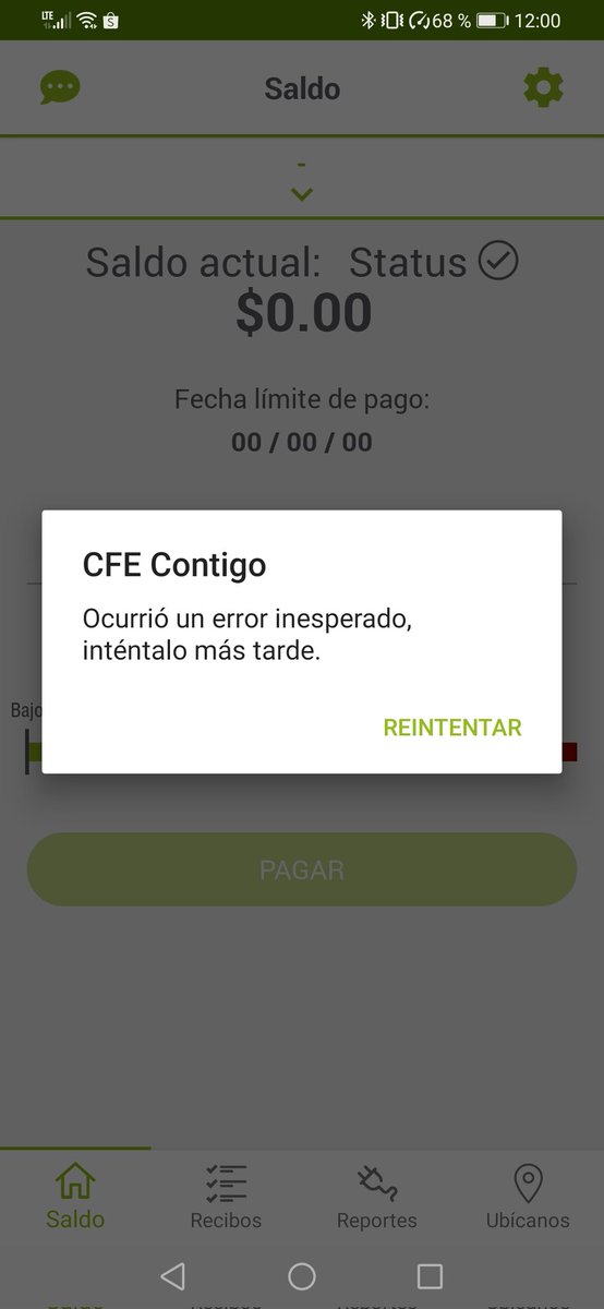luisroul's tweet photo. @CFEmx @CFE_Contigo Buenas tardes!!
Trató de abrir la aplicación y sale una ventana marcando error.
Me podrían ayudar.
Gracias https://t.co/2xBuFpL3it