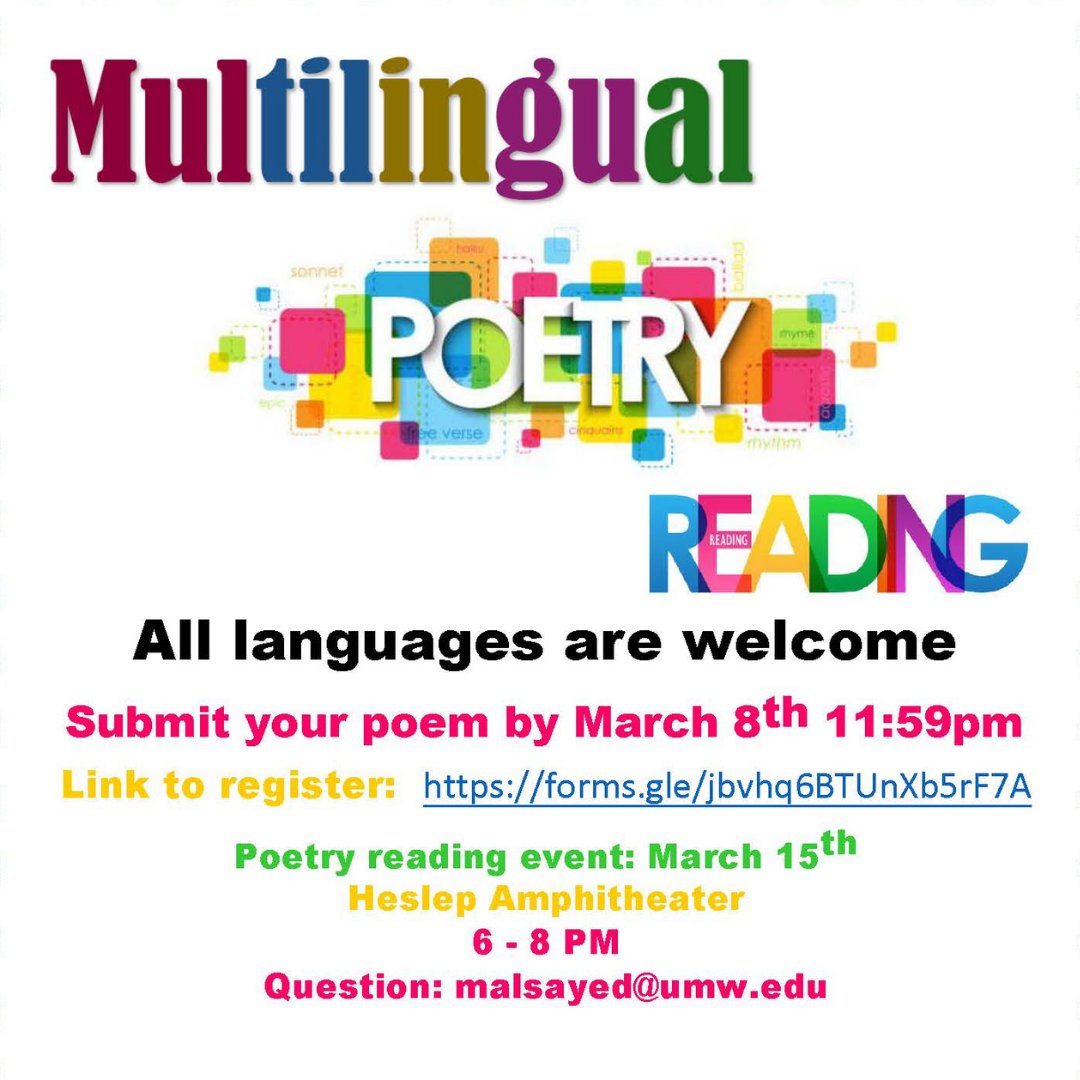 UMWMDLL's tweet photo. Click the link to submit your poem.
https://t.co/EwosGs6obv https://t.co/PHlYGcwAYd
