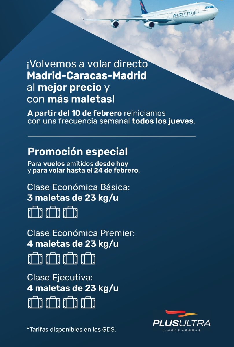 ViajesDelRabi's tweet photo. Disponibilidad de vuelos a Madrid! Sujeto a la aprobación del gobierno venezolano. ✈️ 
Te recordamos que para viajar a Madrid, necesitas:
- Pasaporte vigente (mínimo 6 meses) 
- Esquema de vacunación   
- Seguro de Viaje 
- Hospedaje o Carta de Invitación. https://t.co/IzEVh6cu8O