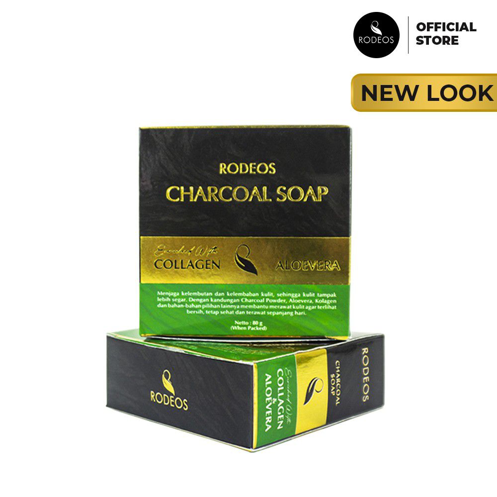 Cek Rodeos Bamboo Charcoal Soap | Collagen &amp; Aloevera 80g Sabun Jerawat Perawatan Wajah Anti Jerawat dengan harga Rp65.000. Dapatkan di Shopee sekarang! shp.ee/d93ze3t