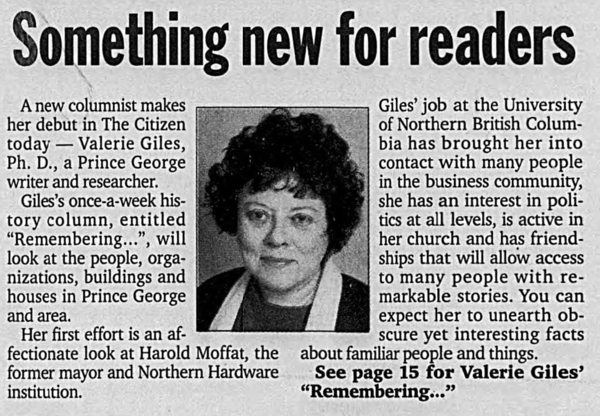 Remembering a dear friend and a great writer! We corresponded about her writing journey, like when she started her #history column with <a href="/PGCitizen/">PrinceGeorgeCitizen</a>. ireneplett.weebly.com/blog/rememberi…
#writers #authors #herstory