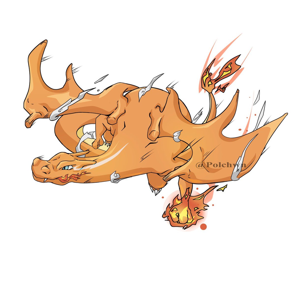 RelentlessZard's tweet photo. We have to see Charizard/art with more attacks in them.
Credit: @Polchwn 
#charizard #firepunch #teamfire #charfam #art #pokemon #fly #teamFlying https://t.co/EIotWzrOg0
