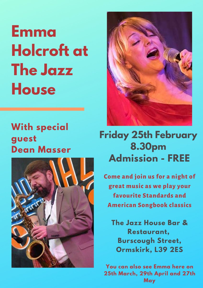This Friday at The Jazz House in #ormskirk #southport