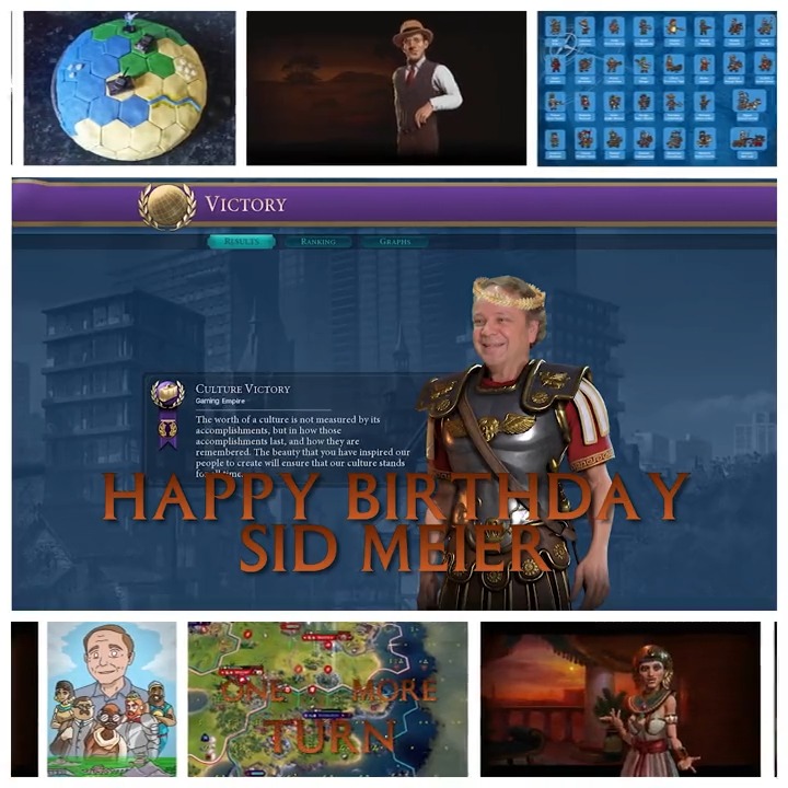 Happy Birthday, Sid Meier!  Enjoy this special message from the best fans in gaming. 