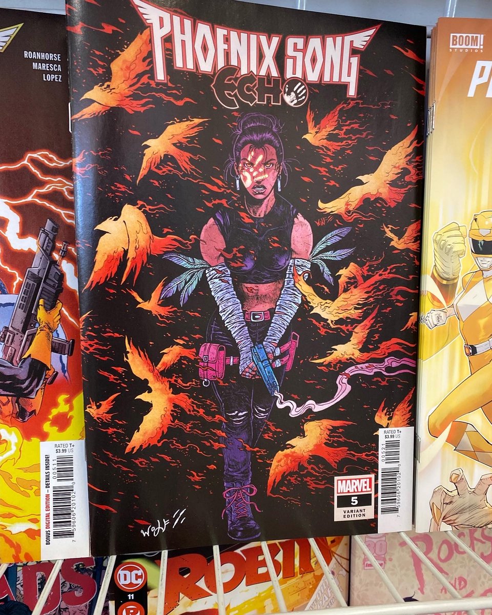 Challengers's tweet photo. We’ve got a limited number of SIGNED copies of @thewolfmaria’s Phoenix Song Echo #5. Wolf is such a pro she brought her own fancy white ink pens to sign them!
Cover price! First come first served. No holds.
#shoplocal #wolf #mariawolf #phoenix-song #phoenixsongecho #marvel https://t.co/L1G7u0AFx0