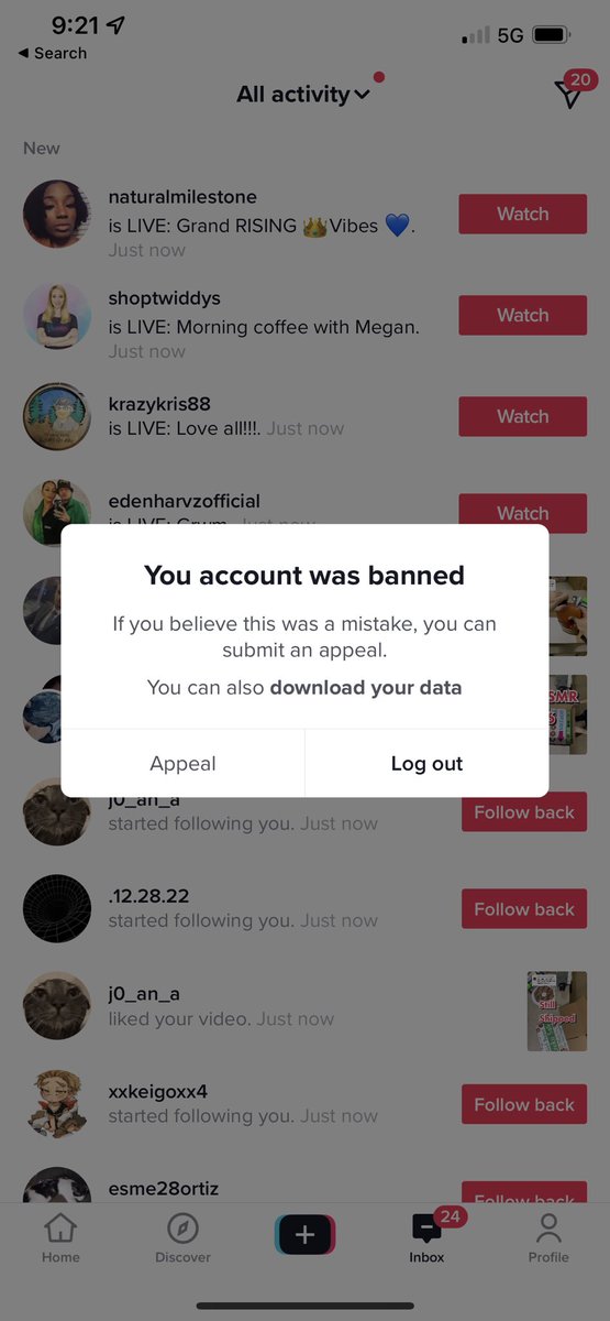 Milweb1's tweet photo. @TikTokSupport just was banned this morning without any violations or no notifications of any issues. Can you help  resolve this issue? Username: @milweb1 https://t.co/hKyU62THQ9