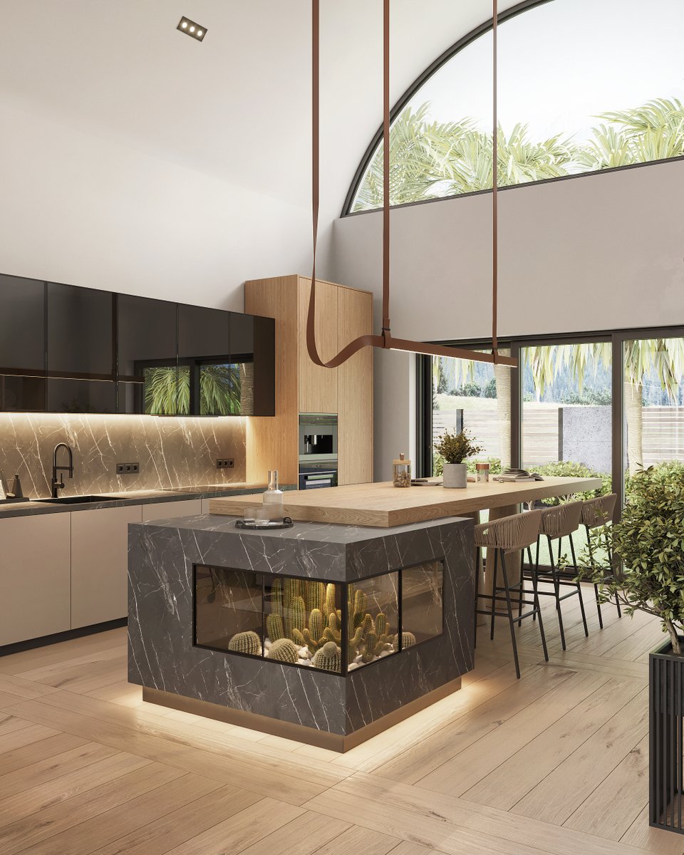 CoronaRenderer's tweet photo. Catch a glimpse of some very modern overhead lighting with this look at Architectural Designer @Selami_arq's 'Rhythm of Nature' design concept. More here: https://t.co/9zFVuFaBQP https://t.co/imQl2RSYvb