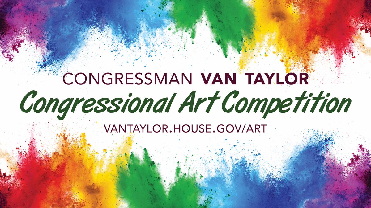 Excited to announce the 2022 Congressional Art Competition for high school students in Texas’ Third Congressional District is now underway! You can learn more by visiting VanTaylor.house.gov/art.