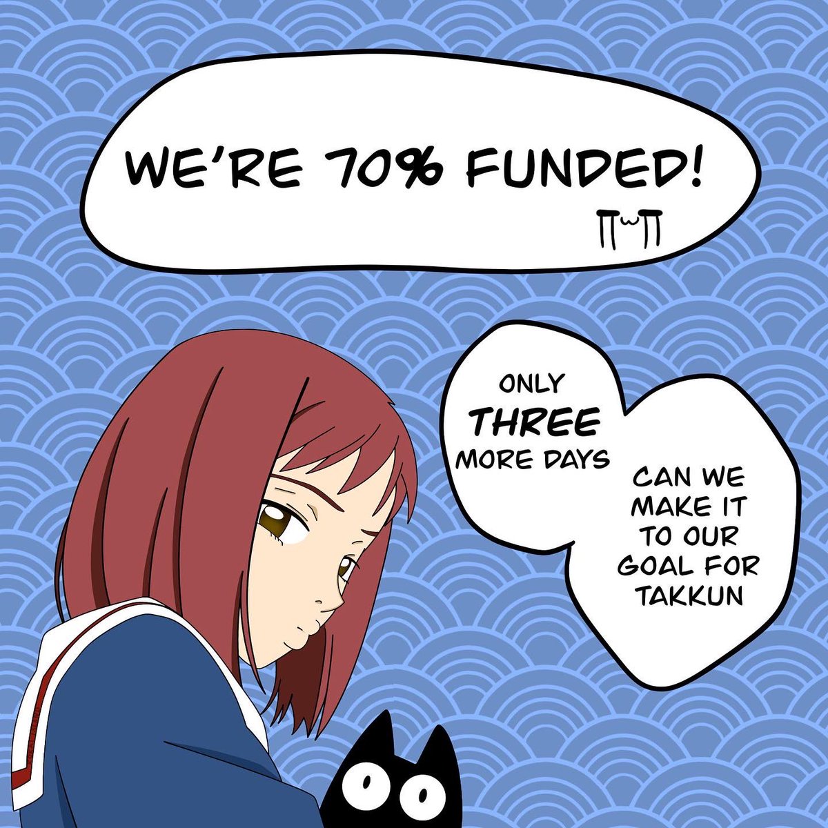 We have three days left! Omg!!! 70% FUNDED we’re so close! #flcl #foolycooly #anitwt kickstarter.com/projects/kokai…