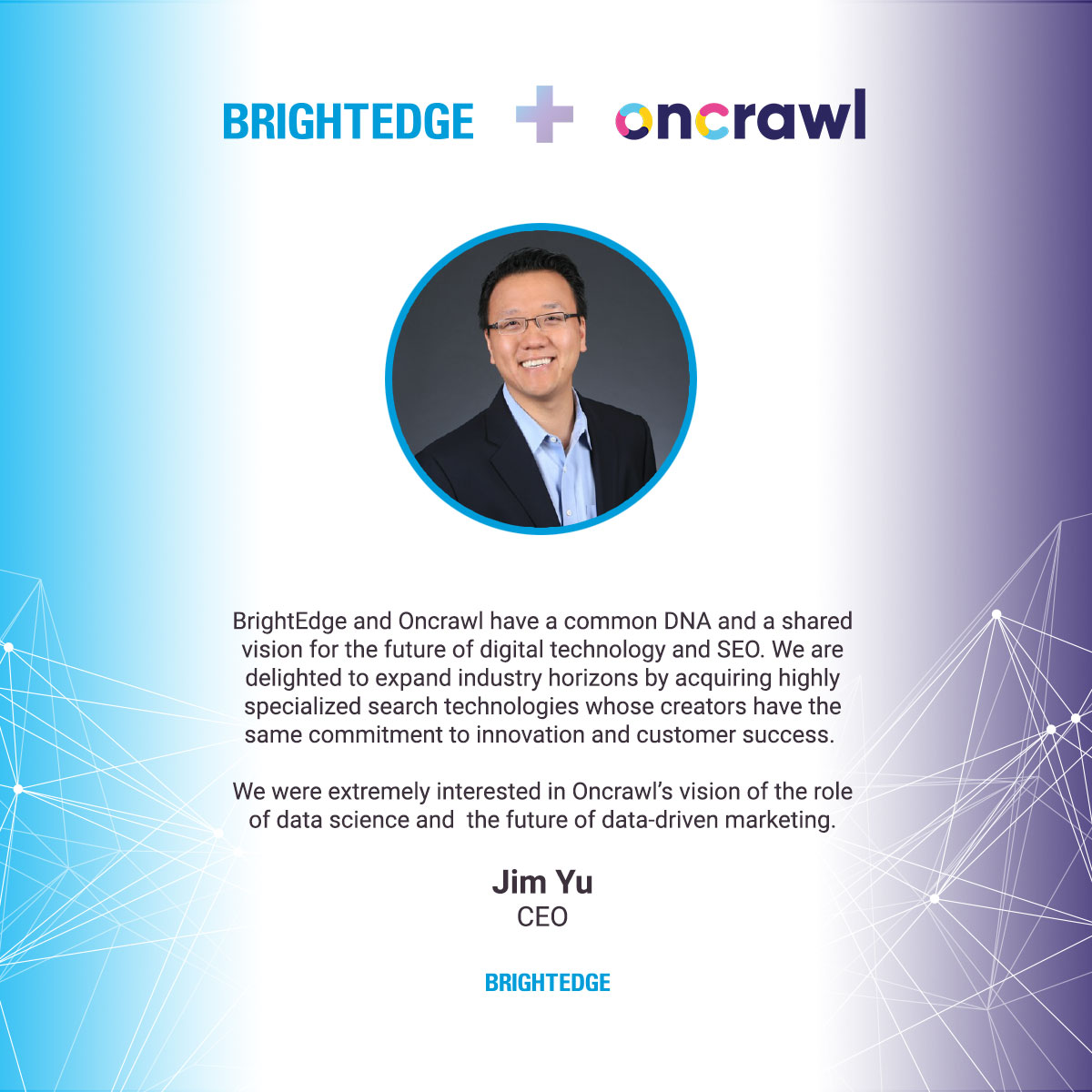 It is so exciting to partner with <a href="/OnCrawl/">Oncrawl</a> and to share a mutual vision. You can learn more about what this means for the future of SEO and customer success below
brightedge.com/about/news/bri…

#CustomerSuccess #SEO