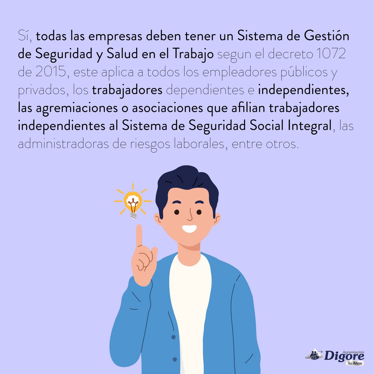 asodigore's tweet photo. Pueden haber muchas dudas acerca de qué es un Sistema de Gestión de la Seguridad y Salud en el trabajo🤔

¡Tranquil@! Acá te explicamos qué es y qué empresas deben implementarlo

⚠️Información recuperada de la página web de la ARL SURA

#sgsst #arl #todoenseguridadsocial https://t.co/NrYqjKjTrO
