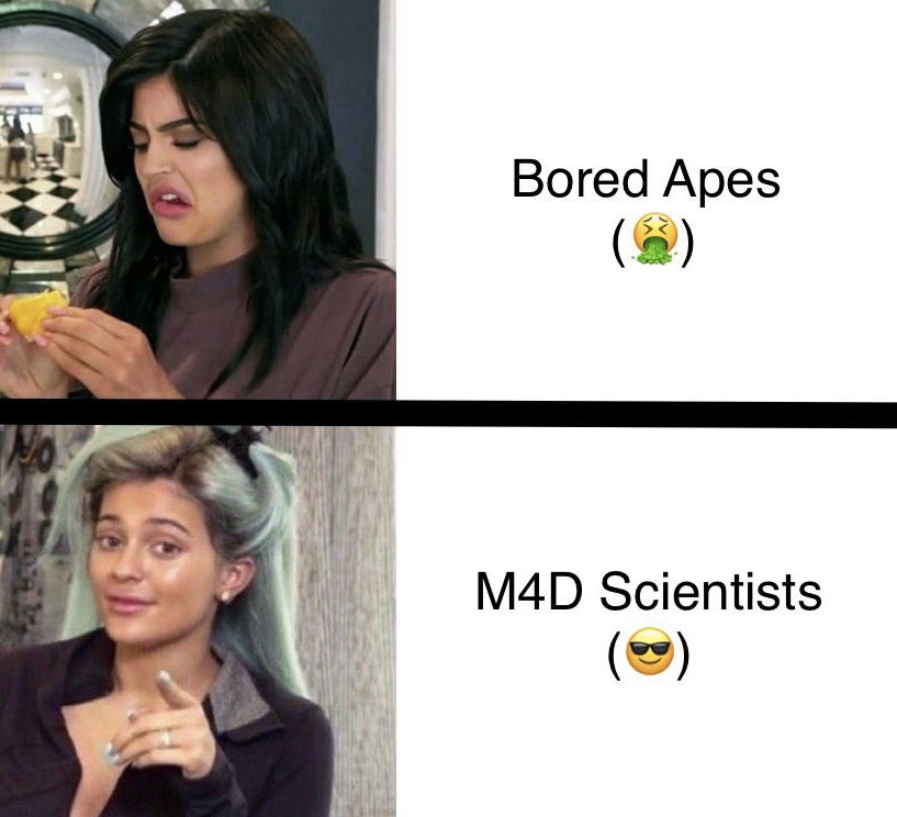Scientists_M4D's tweet photo. My respect for Kylie Jenner after seeing this: 📈📈📈📈📈

To mint an M4D Scientist: https://t.co/GjD3Gq1Qlo

Join the Discord: https://t.co/Hku6JyGbaL

#NFT #NFTDrop #NFTCommunity #NFTGiveaway #Discord #Crypto #Ethereum #ETH #GameFi #P2E https://t.co/Nwtz1JehYy