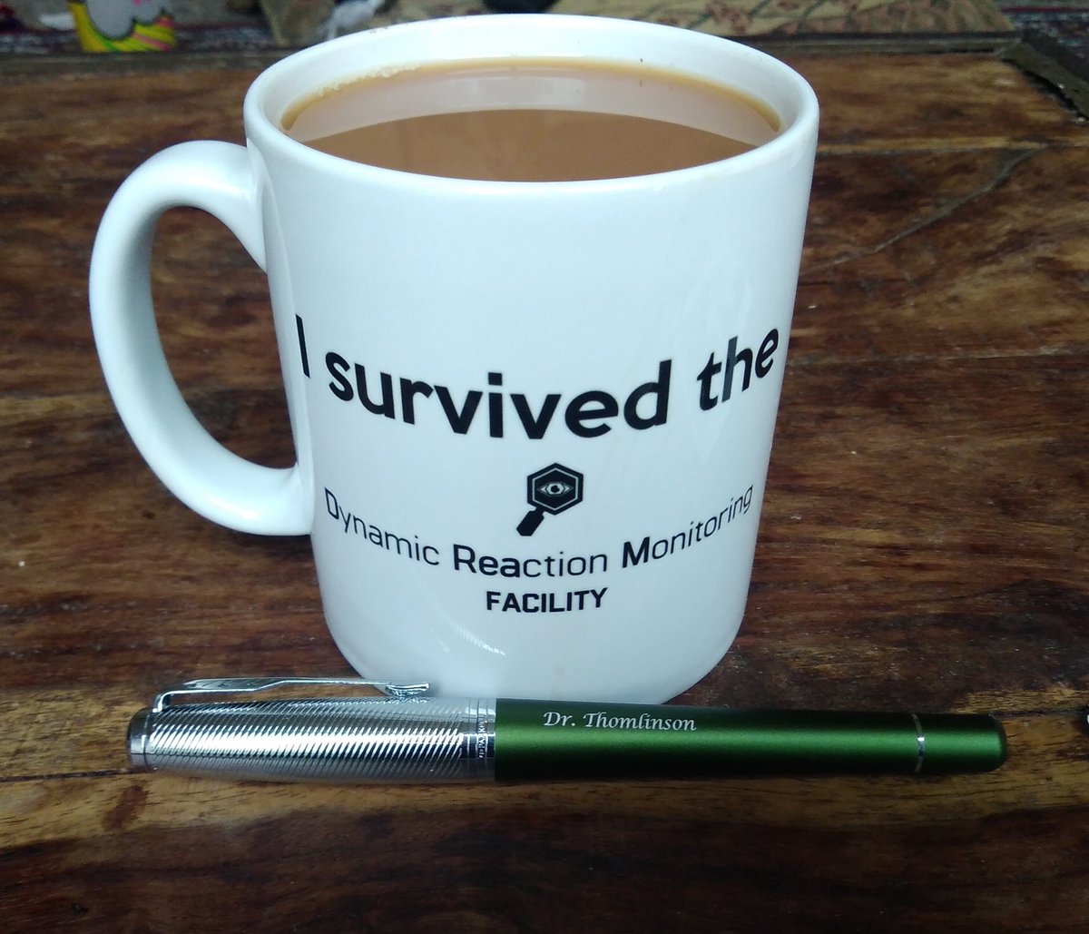 Fizzabelle_T's tweet photo. Still can't quite believe that yesterday two academics decided my thesis is officially adequate, and now I have a cool new pen and mug and (subject to minor corrections) a PhD! Thank you to everyone who has helped me along the way! @DreamFacility @csctbath @HintermairLab #phdchat https://t.co/DVO3nioLrQ