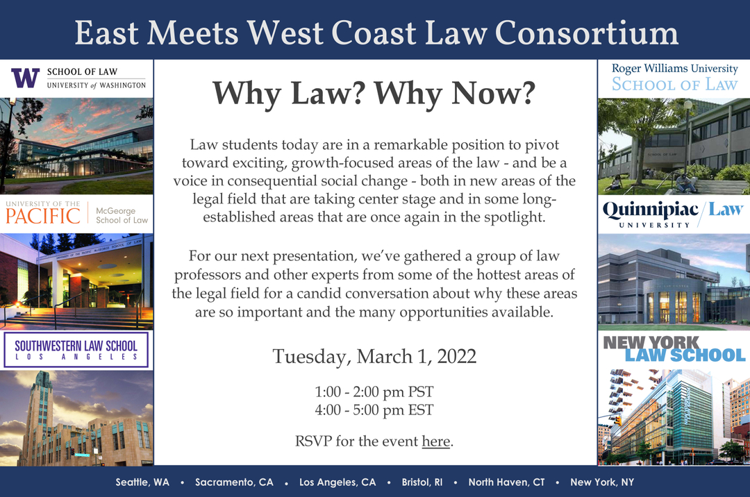McGeorgeLaw's tweet photo. Good morning, folks! Join us on Tuesday, March 1st from 1:00 p.m. to 2:00 p.m. to hear from a group of professors and other experts from some of the hottest areas of the legal field.
Register here: https://t.co/Wif8rliAPk
#experien https://t.co/XBBvOjWR4S