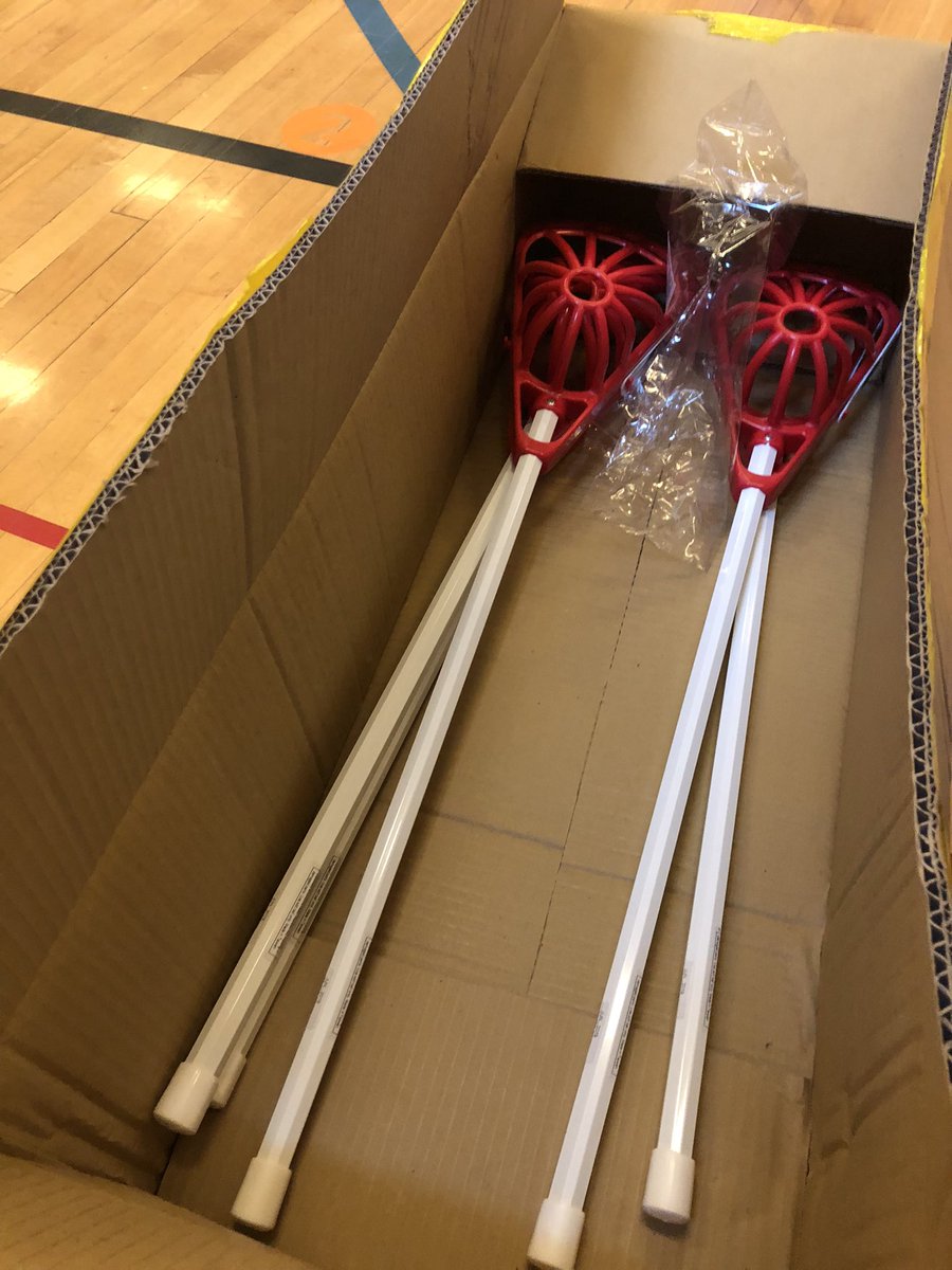 Thank you <a href="/USA_Lacrosse/">USA Lacrosse</a> for our classroom grant. We started our lacrosse 🥍 unit this week.