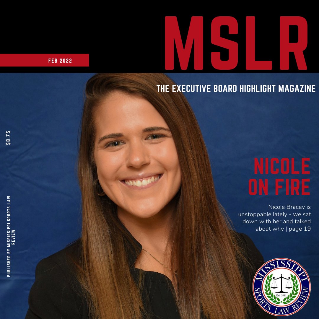 MS_SportsLaw's tweet photo. Mississippi Sports Law Review highlights Executive Editor Nicole Bracey. With her Law School marathon coming to an end, she has decided to train for another race, a 10K, in April. After graduation, she will join Hand Arendall Harrison and Sale in Birmingham!  Way to Go, Nicole! https://t.co/jOmf1LpENs