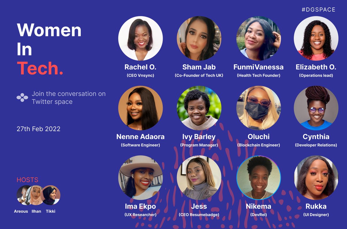 itzareous's tweet image. This year’s Women’s History Month for us is all about encouraging more women into tech.  

Speakers
@rachelonamusi @ivybarley @sham_jab @AdoraNwodo @W0rldWideJess @prettiedove @dev_nikema @FunmiVanessa 
And more speakers. 

Set your reminders &amp;amp; join us