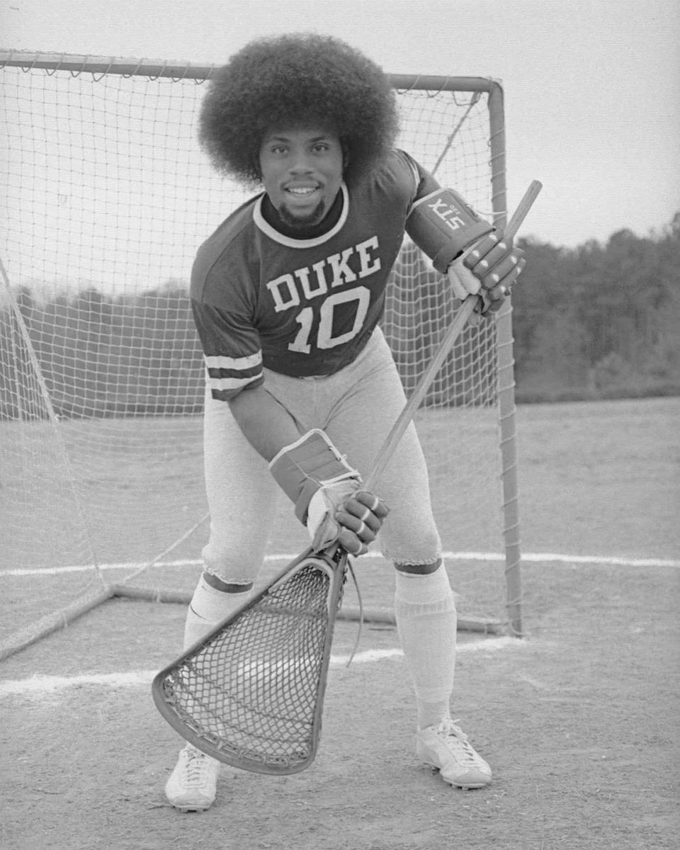 blaxersblog's tweet photo. Chuck Sherwood play for @DukeMLAX from 72-74. Sherwood was also the first African American lacrosse player to play in the ACC #BHM2022 https://t.co/OMmVRdPJqR
