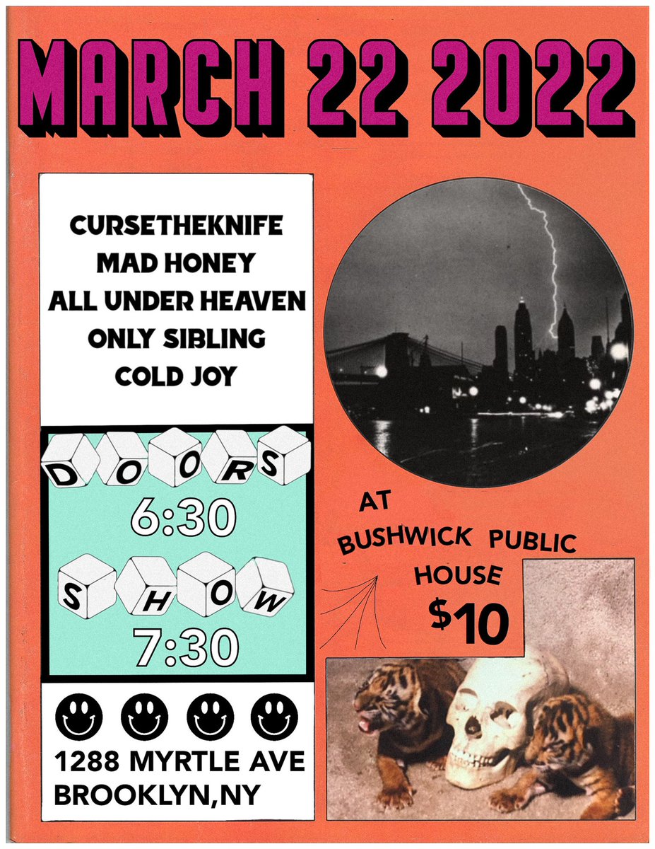 coldjoy_'s tweet photo. our next show will be 3/22 in BK supporting @cursetheknife &amp; @madhoneyband .. also stoked to rip with @allunderhvn &amp; @OnlySibling . new music is coming but for now we have shirts &amp; tapes up in our bio https://t.co/3x3EiJCQO0