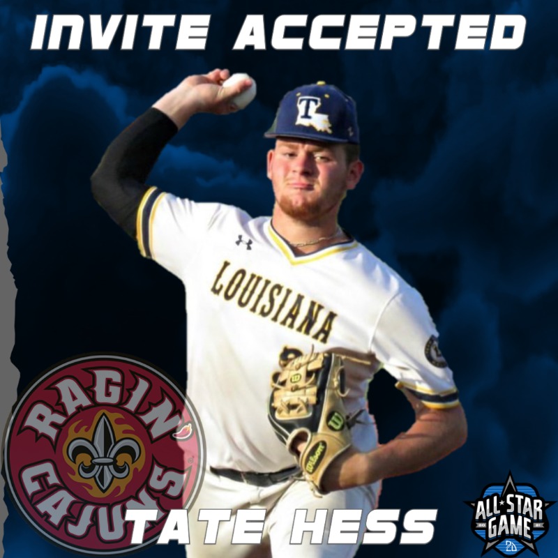 2Dsportsbsb's tweet photo. 2022 All-Star Game⭐️

Be Identified > Accept Your Invite > Compete against the Best

Compete for 40 spots in LA &amp; TN ASG! #RoadToTheASG

Invites Accepted:
- @PulliamEthan (‘23 @HailStateBB Commit)
- @tatehess2 (‘23 @RaginCajunsBSB Commit)
- @RyanUrsery (‘23 @LittleRockBSB Commit)
