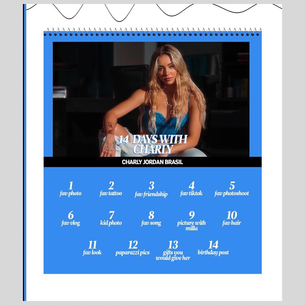 charlyjordanbr's tweet photo. PROJETO: 14 Dias Com Charly ! 🎂 Participe da comemoração do aniversário da nossa loirinha. 

Durante quatorze dias consecutivos, começando amanhã (24), poste a sua foto favorita vídeo seguindo a classificação. Use a tag #14DiasComCharly e iremos dar RT diariamente em alguns. 🤍 https://t.co/BW625c3L9Y