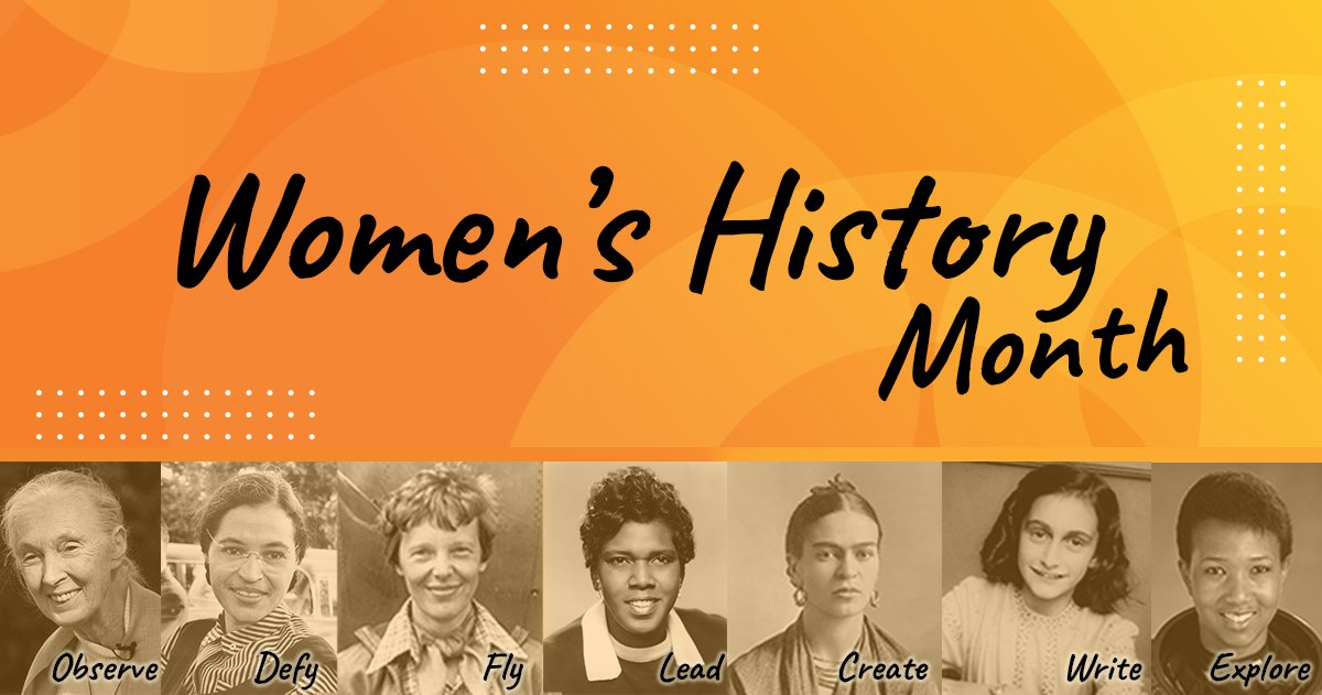 TampaHillsLib's tweet photo. March is Women's History Month. Celebrate women’s achievements with events, curated booklists, and online resources at https://t.co/oJCW4ITSOl. https://t.co/SAAaZHhORQ