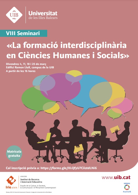 cedocuib's tweet photo. || VIII Seminari “La Formació Interdisciplinària en Ciències Humanes i Socials”. || 
Tindrà lloc els dies 4, 11, 18 i 25 de març, a partir de les 16:00h, a la Sala de Graus de l’edifici Ramon Llull, però també es podrà seguir online. Inscripcions a: https://t.co/VROsTqCWTP https://t.co/OHE2ykSAvu