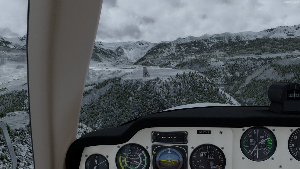 FlightsimMartin's tweet photo. 2022 US Coast To Coast-Tour Part 2: From #FlyTampa Las Vegas (#KLAS) to @OrbxSystems Telluride (#KTEX) in my beautiful @a2asimulations Beechcraft Bonanza V35B. https://t.co/kfFFfLMz3q